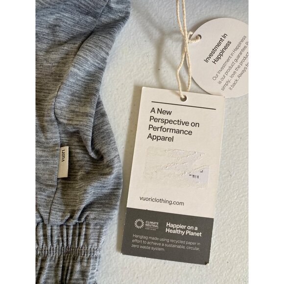 NWT Vuori Large Lux Crew Jumpsuit Short Sleeve Pockets Mallorca Gray MSRP$138 - Picture 8 of 16